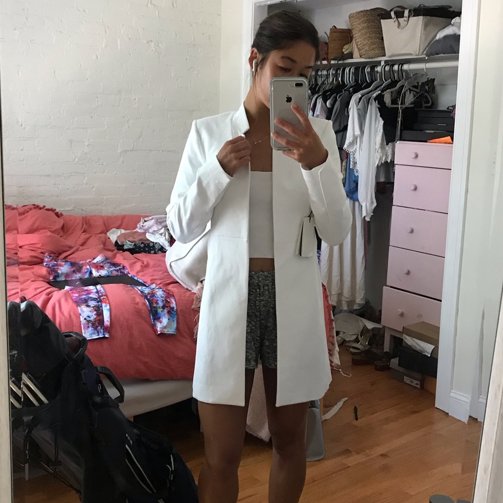 Babaton White Blazer